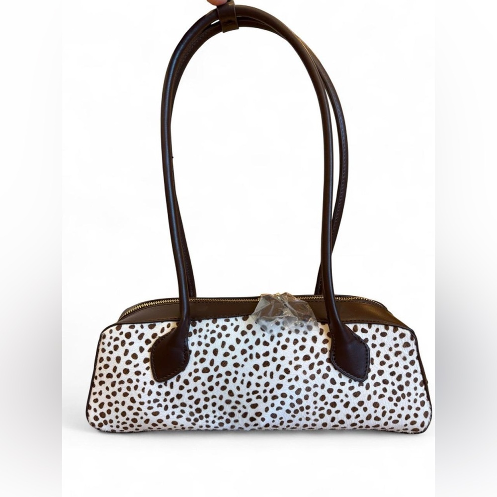 NWT House of Harlow 1960 Spotted Deer Cow Print (genuine calf hair) handbag